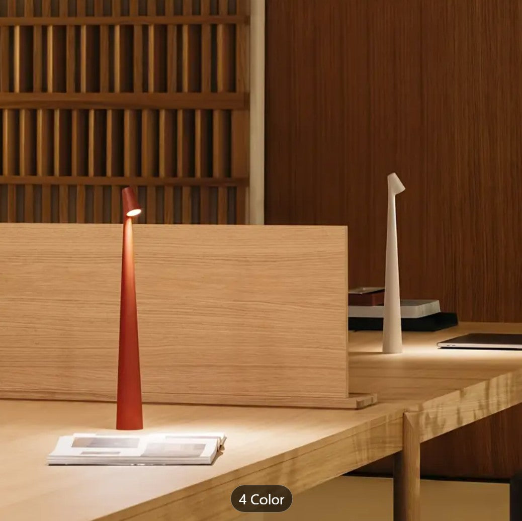 Rechargeable LED Touch-Control Table Lamp with Three Adjustable Colors